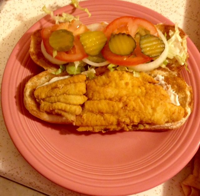 Catfish Po Boy Sandwich