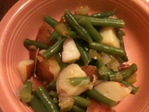 green beans and new potatoes