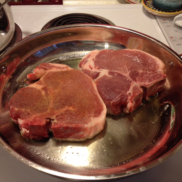 Smothered Pork Chops with Hot Pepper Jelly Glaze