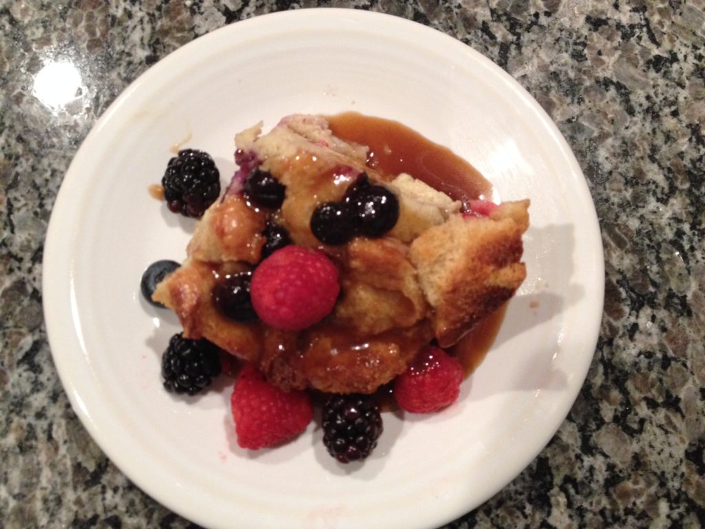 Triple Berry Bread Pudding 