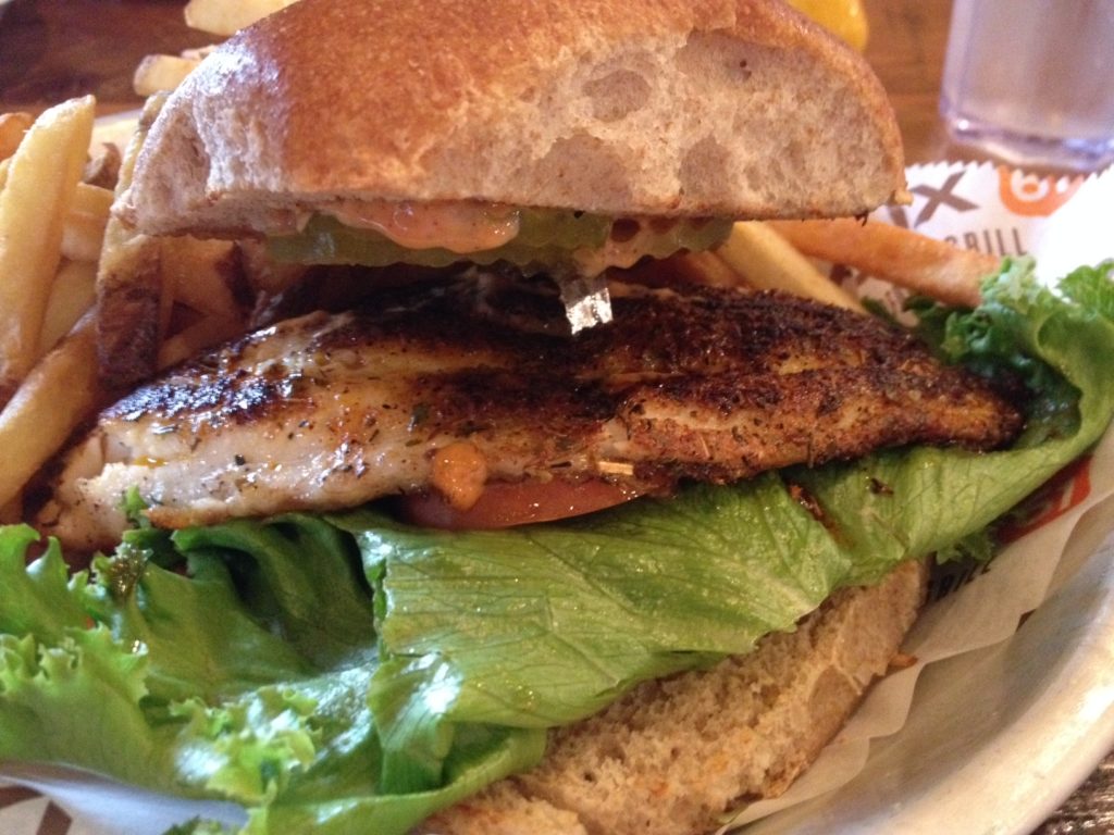 Roux 61 Baton Rouge Review Blackened Catfish Sandwich 