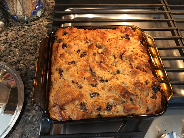 Ambrosia Cinnamon Roll Bread Pudding